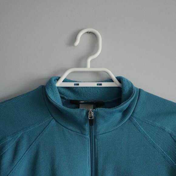 MEC Women's Sz Lrg Blue Full Zip Cycling Active Fleece Ribbed Stretch Jacket - Picture 5 of 15